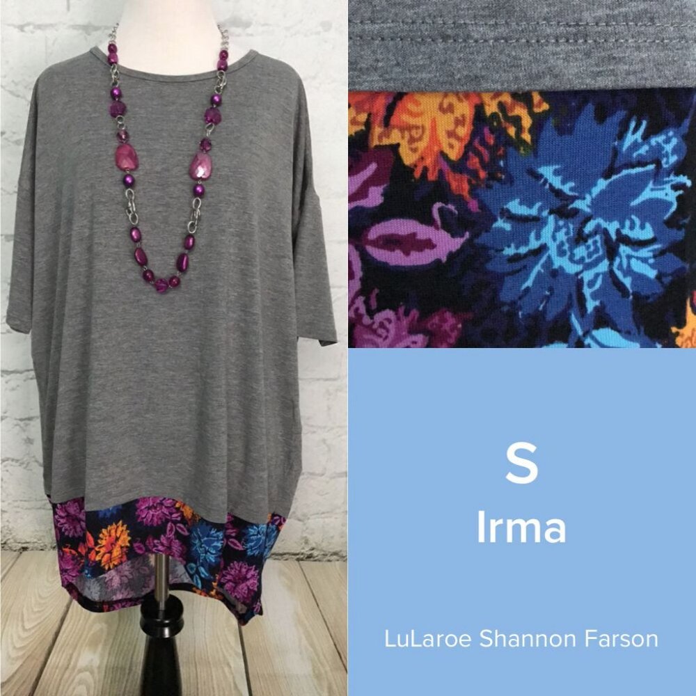 NWT Lularoe Irma Short Sleeve Top Blouse Shirt
